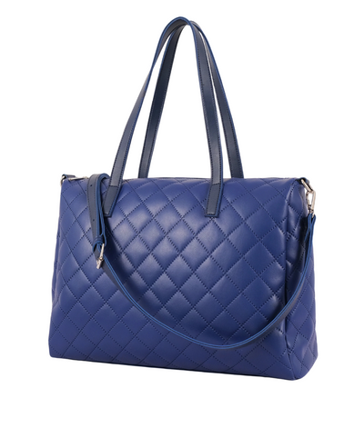 Zonovex Blue Quilted Carryall Tote Bag